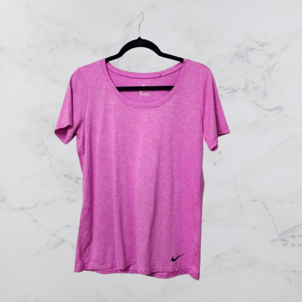 Nike Dri-Fit Legend T-Shirt Medium Pink Heather Short Sleeve Top